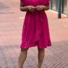 Jurk “Mila” fuchsia onesize 36/42
