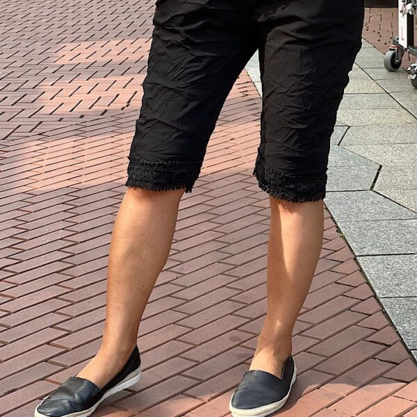 Capri Stretchbroek met kant zwart One Size 38/42