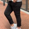 Basic stretchbroek zwart One Size 44/48