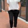 Basic stretchbroek zwart One Size 44/48