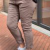 Basic stretchbroek taupe One Size 44/48