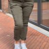 Basic stretchbroek legergroen One size 38/42