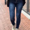 Jewelly Jeans fancy knopensluiting donker blauw