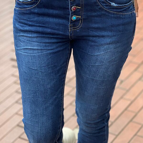 Jewelly Jeans fancy knopensluiting donker blauw