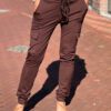 Travelstof cargo broek Made by Milaan choco bruin