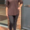 Travel blouse bruin