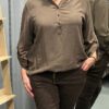 Viscose blouse bruin One size 40/44