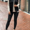 Gilet Musthave met slangenprint zwart