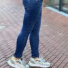 Jewelly jeans slijtage plekken donkerblauw