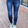 Jewelly jeans slijtage plekken donkerblauw