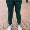 Basic stretchbroek flesgroen one size 38/42