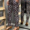 Musthave broek met naad blauw/beige