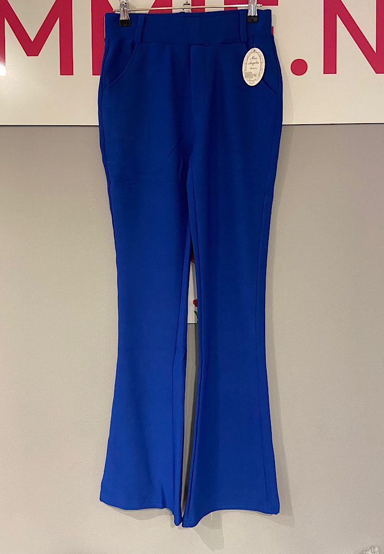 Miss Angelia Fashion Flare broek blauw