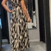 Travel Jurk “Senna” zwart/beige onesize 36/42