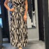 Travel Jurk “Senna” zwart/beige onesize 36/42