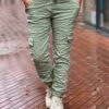 Cargo stretchbroek groen One size 38/44