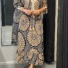 Viscose lange jurk Hailey zwart