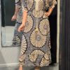 Viscose lange jurk Hailey zwart