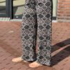 Miss Angelia Travelbroek bloemenprint zwart