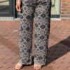 Miss Angelia Travelbroek bloemenprint zwart