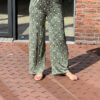 Miss Angelia Travelbroek retroprint groen/beige