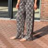 Miss Angelia Travelbroek retroprint zwart/beige