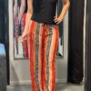 Miss Fashion gestreepte leopard broek multicolor