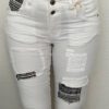 Jewelly jeans met patch wit