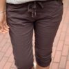 Basic Capri stretchbroek chocobruin One size 38/42