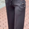 Travelstof wide leg broek ´Made By Milaan´ zwart