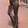 Travel Flared broek ´BY Swan´ Panterprint