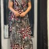 Travel Jurk “Jolie” rood/zwart onesize 36/42