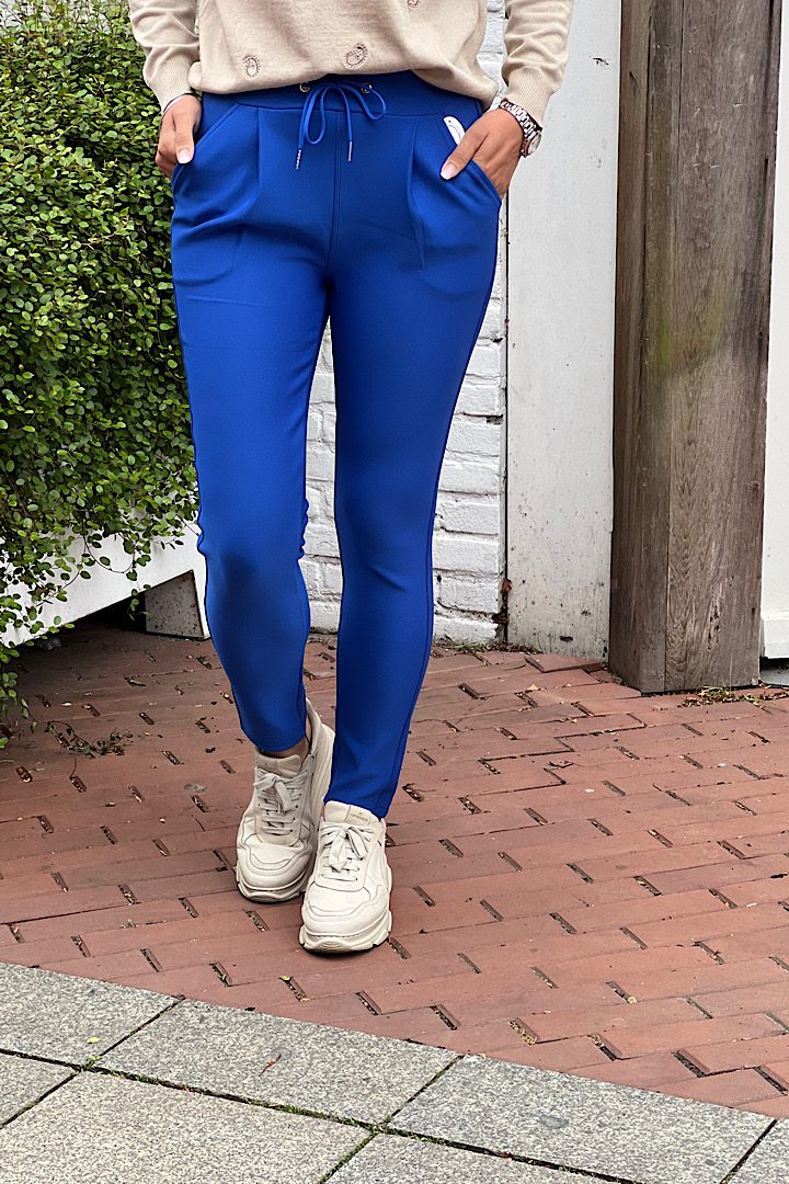 Miss Angelia tregging met aantrekkoord kobalt-blauw