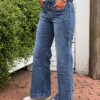 Jewelly jeans wide leg blauw