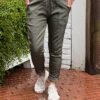 Satijn look Stretchbroek groen One Size 38/44