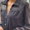 Musthave Blouse met gesmokte details zwart