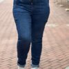 Karostar jog jeans met kordje blauw