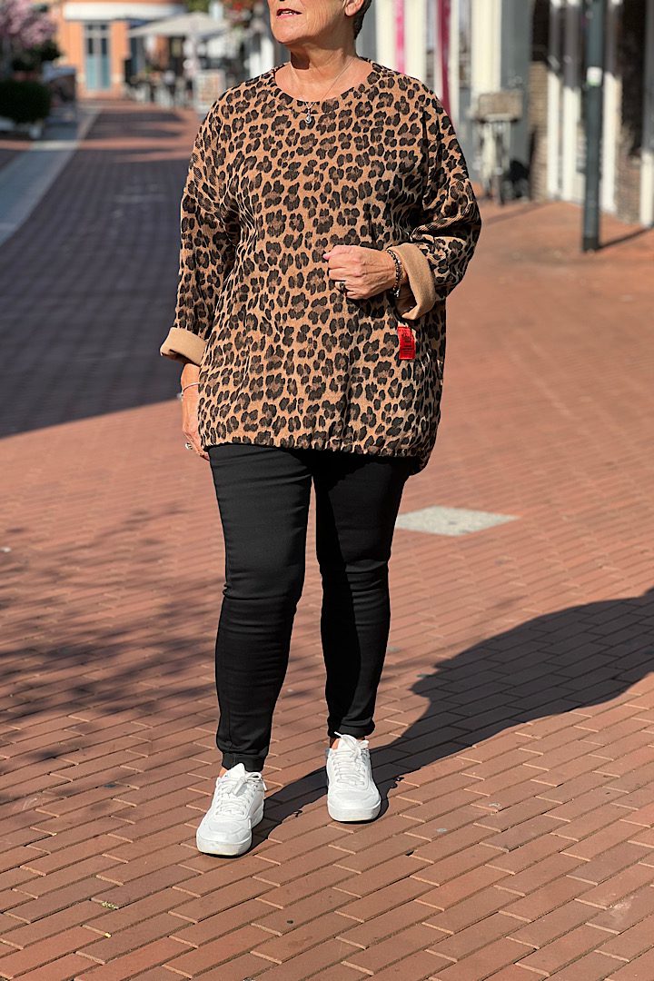 Coudray sweater leopard print bruin