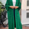 Maxi Grof gebreid vest Queen groen