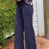 Wide Leg Broek met Naad