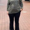 Corduroy sweater N0.5 legergroen