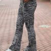 Miss Angelia Fashion Flared broek Zebra patroon