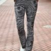 Miss Angelia Fashion Flared broek Zebra patroon