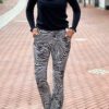 Miss Angelia Fashion Flared broek Zebra patroon