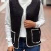 Musthave geborduurd Gilet zwart