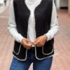 Musthave geborduurd Gilet zwart