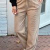 Miss Angelia Rib Wijdbroek taupe