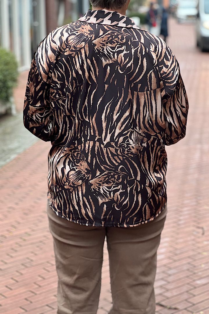 Strijkvrije Blouse met Klassieke Kraag