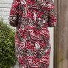 Travelstof tuniek met print