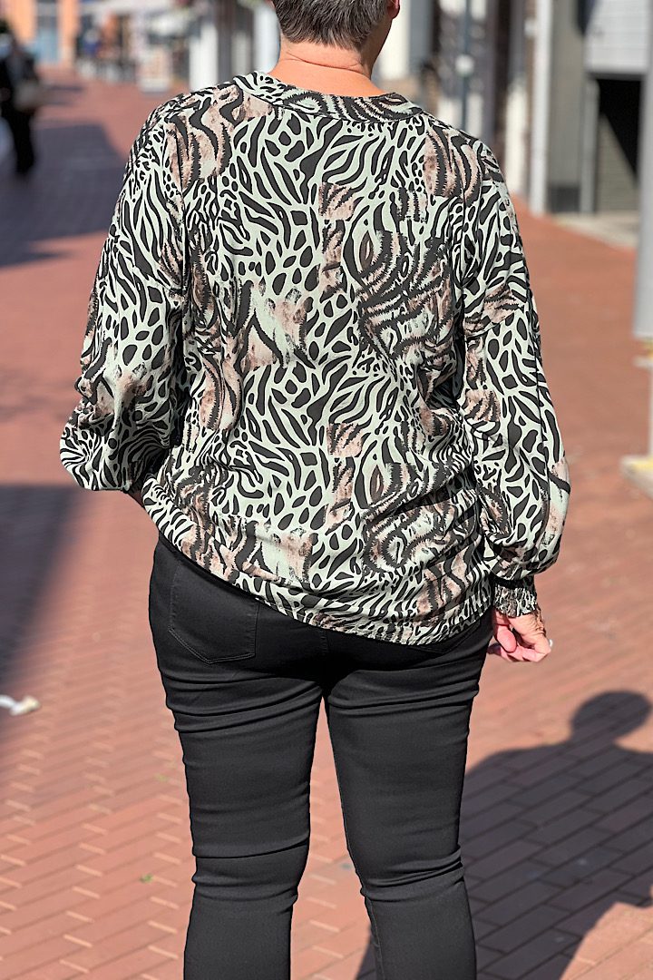 Viscose Blouse met Dierenprint